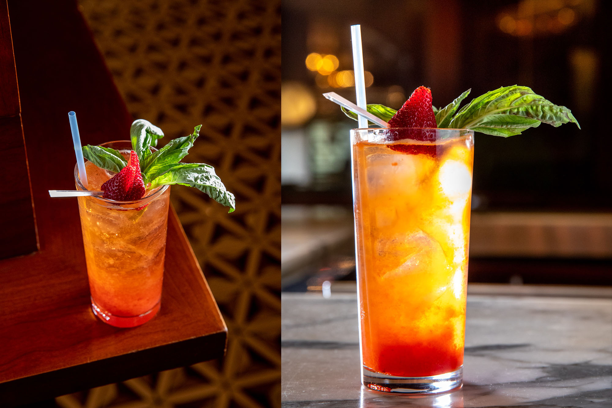 Cocktails photographed at Porter House